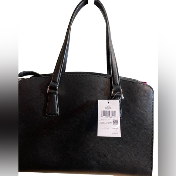 Kate Spade Black Saffiano Leather Perry Medium Satchel NWT - Picture 3 of 13
